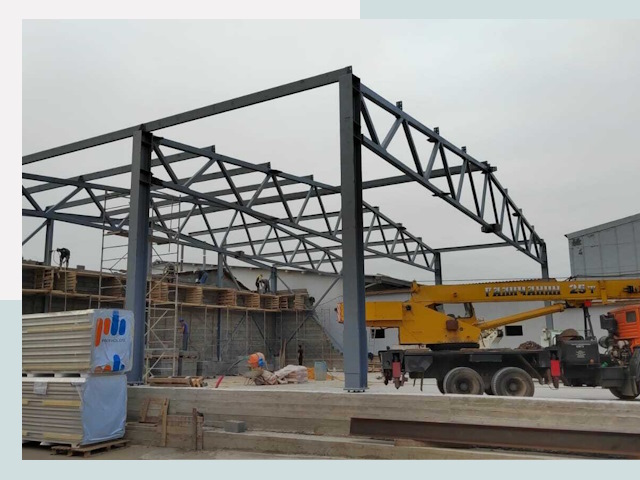 Строительство цехов в Шебекине