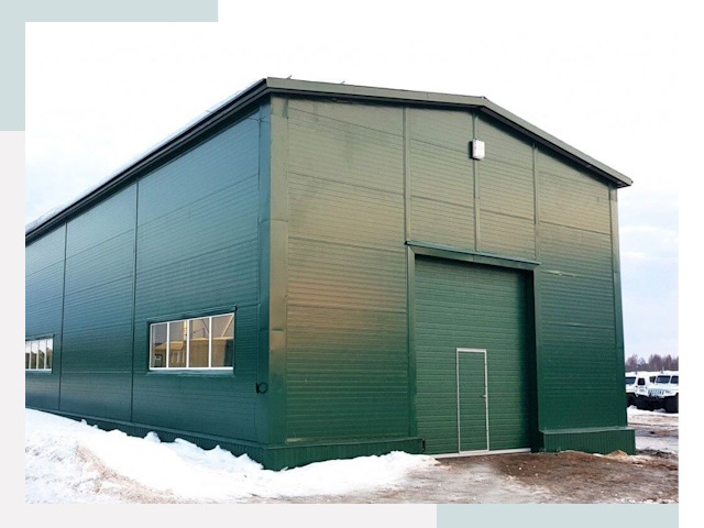 Двускатные ангары в Шебекине