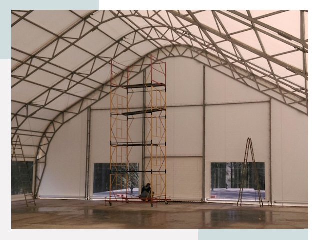 Шатровые ангары в Шебекине