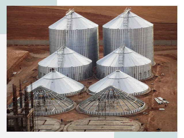 Строительство зерновых силосов в Шебекине