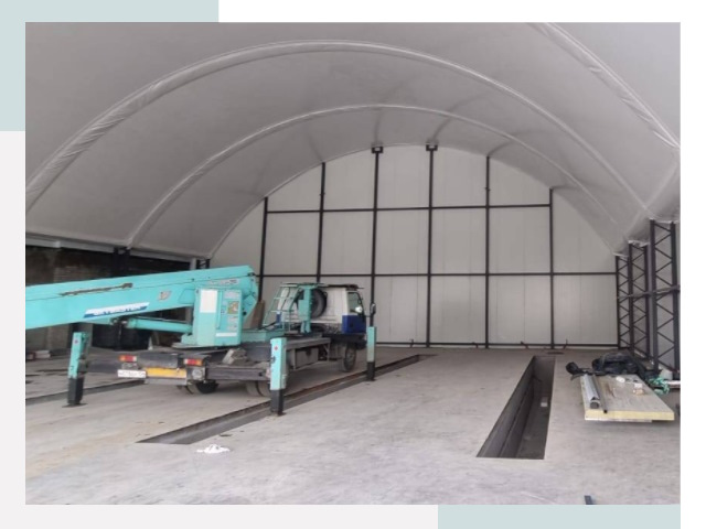 Внутреннее оснащение ангаров в Шебекине