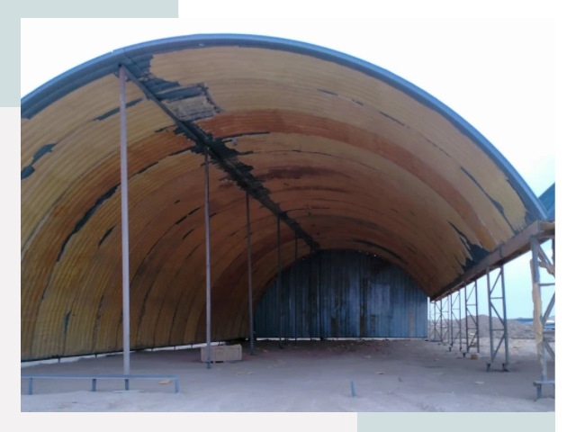 Реконструкция ангаров в Шебекине