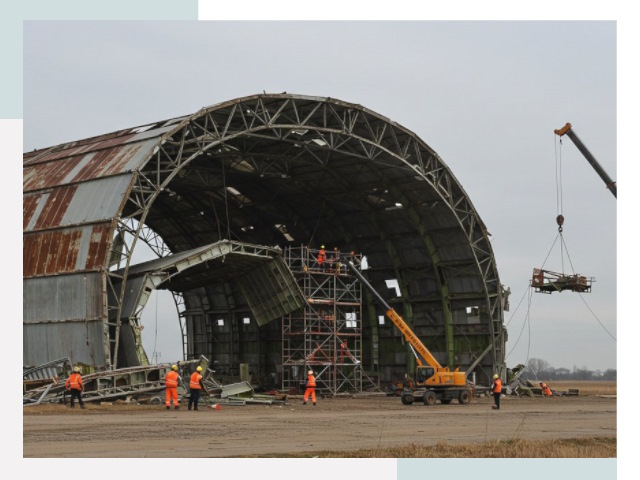 Демонтаж ангаров в Шебекине