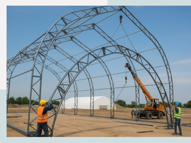 Монтаж ангаров в Шебекине от 611 руб. - Надежно и быстро